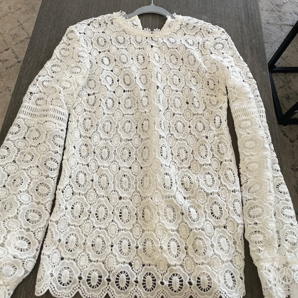 Lace White Blouse